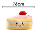 Strawberry Cheesecake Soft Toy Food Themed Cute Plush Cuddly 16cm Multi-Coloured