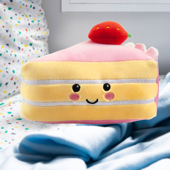 Strawberry Cheesecake Soft Toy Food Themed Cute Plush Cuddly 16cm Multi-Coloured