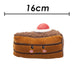 Chocolate Cake Soft Toy Food Themed Cute Plush Cuddly 16cm Multi-Coloured