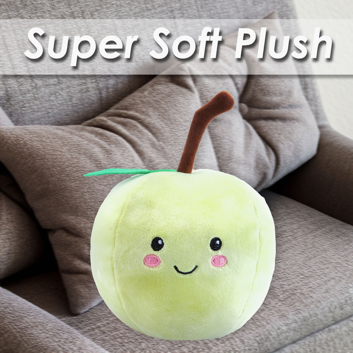 Apple Soft Toy Food Themed Cute Plush Cuddly Yummy Soft Fluffy 16cm Green