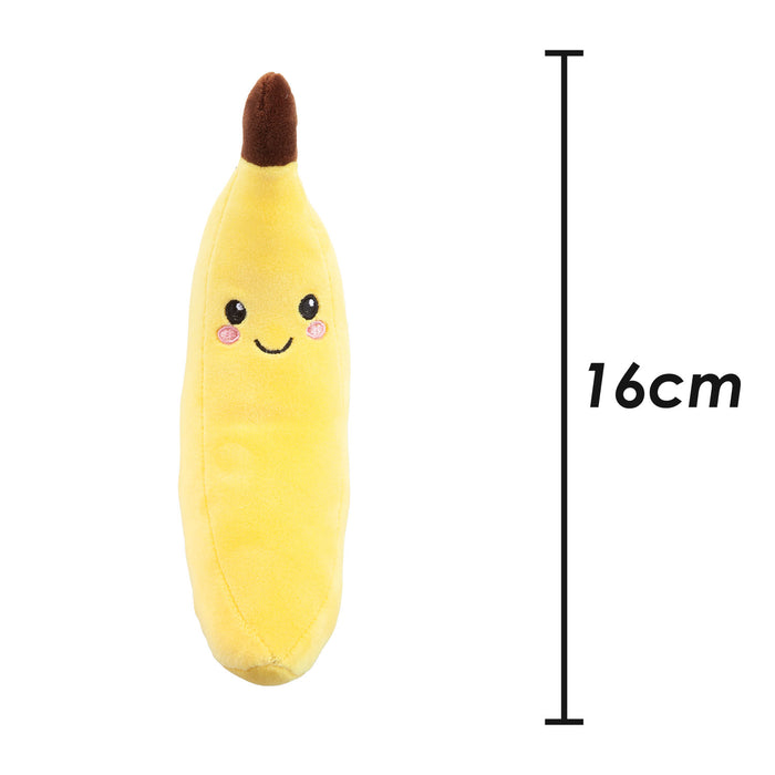 Banana Soft Toy Food Themed Cute Plush Cuddly Yummy Soft Fluffy 16cm Yellow