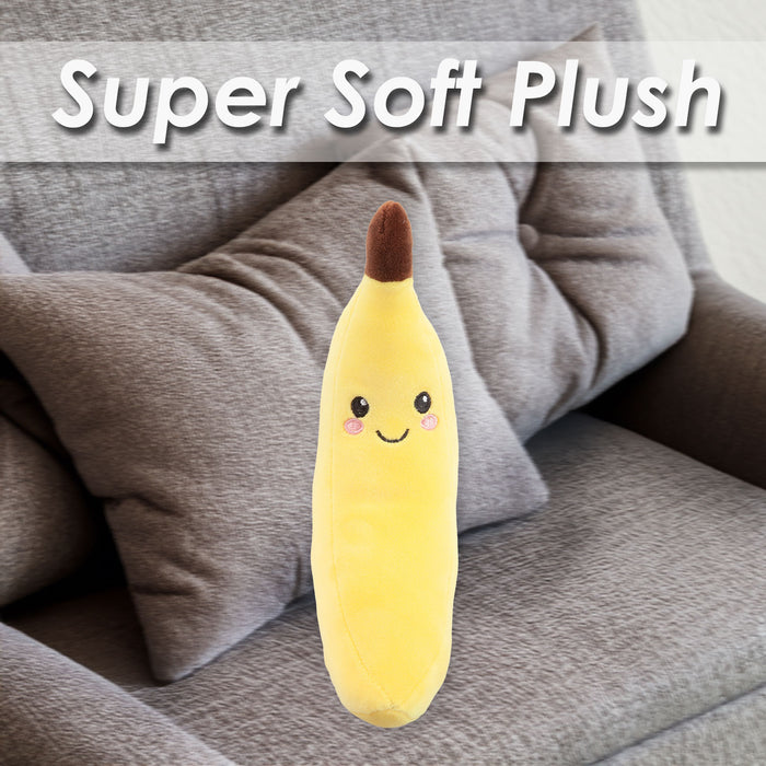 Banana Soft Toy Food Themed Cute Plush Cuddly Yummy Soft Fluffy 16cm Yellow