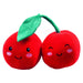 Cherries Soft Toy Food Themed Cute Plush Cuddly Yummy Soft Fluffy 16cm Red