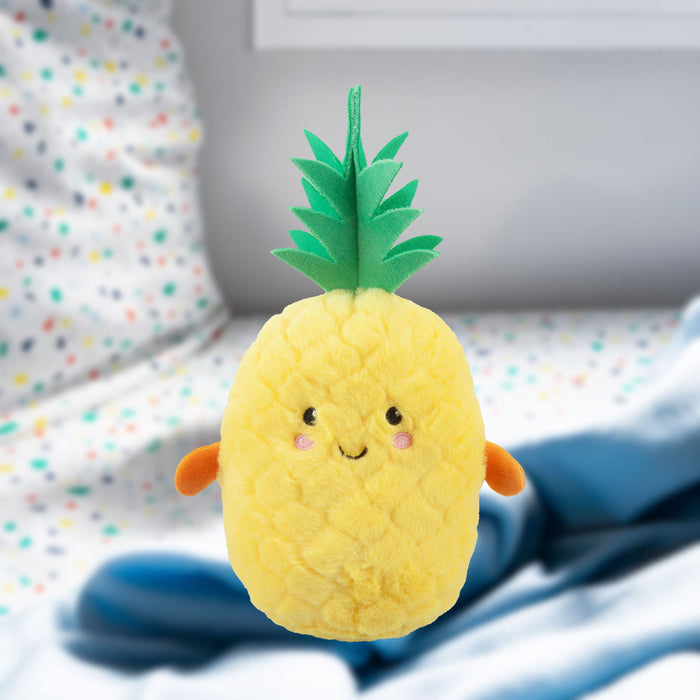 Pineapple Soft Toy Food Themed Cute Plush Cuddly Soft Fluffy 16cm Yellow