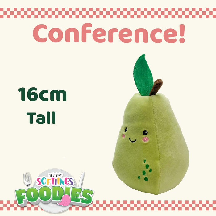 Pear Soft Toy Food Themed Cute Plush Cuddly Yummy Soft Fluffy 16cm Green