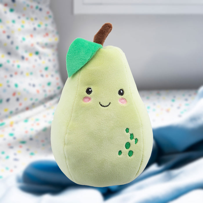 Pear Soft Toy Food Themed Cute Plush Cuddly Yummy Soft Fluffy 16cm Green