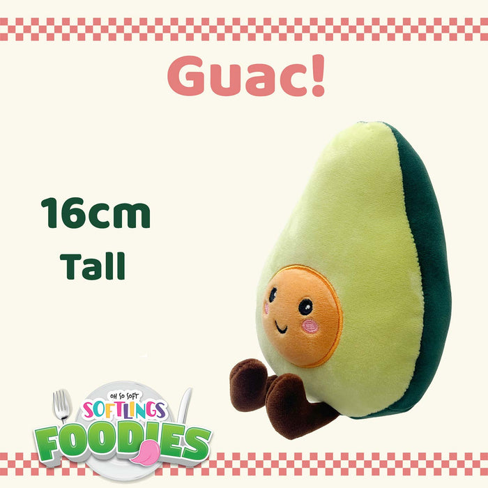 Avocado Soft Toy Food Themed Cute Plush Cuddly Soft Fluffy 16cm Multi-Coloured