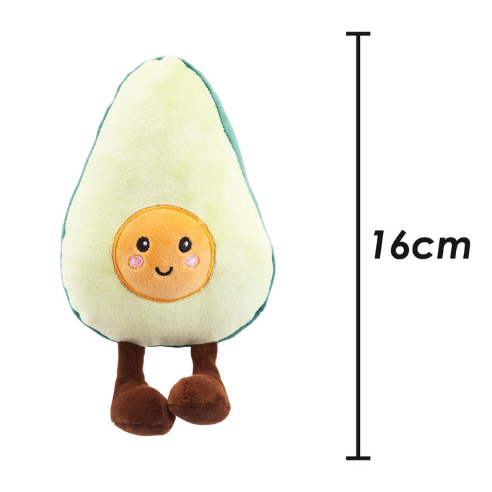 Avocado Soft Toy Food Themed Cute Plush Cuddly Soft Fluffy 16cm Multi-Coloured