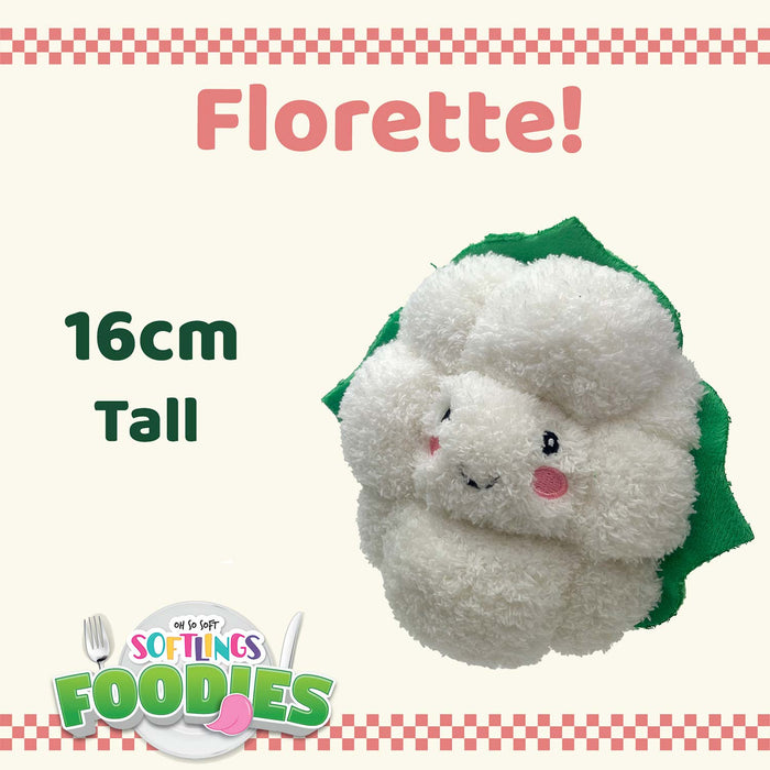 Cauliflower Soft Toy Food Themed Cute Plush Fluffy Multicolour