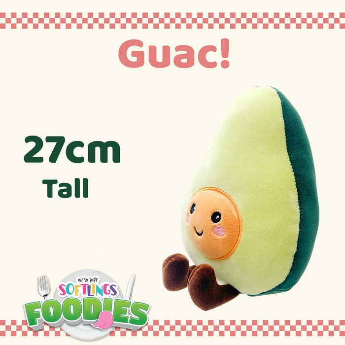 Avocado Soft Toy Food Themed Cute Plush Cuddly Soft Fluffy 27cm Multi-Coloured