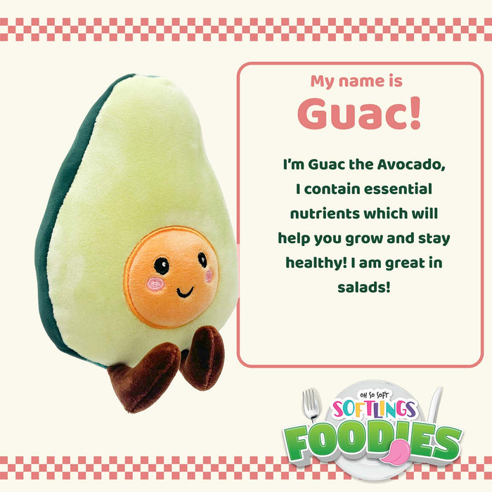 Avocado Soft Toy Food Themed Cute Plush Fluffy Multicolour