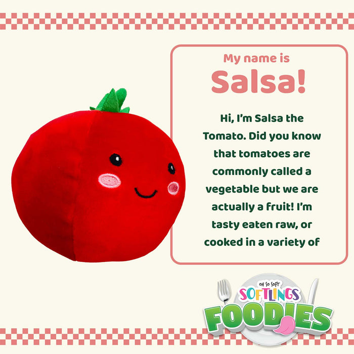 Tomato Soft Toy Food Themed Cute Plush Fluffy Multicolour
