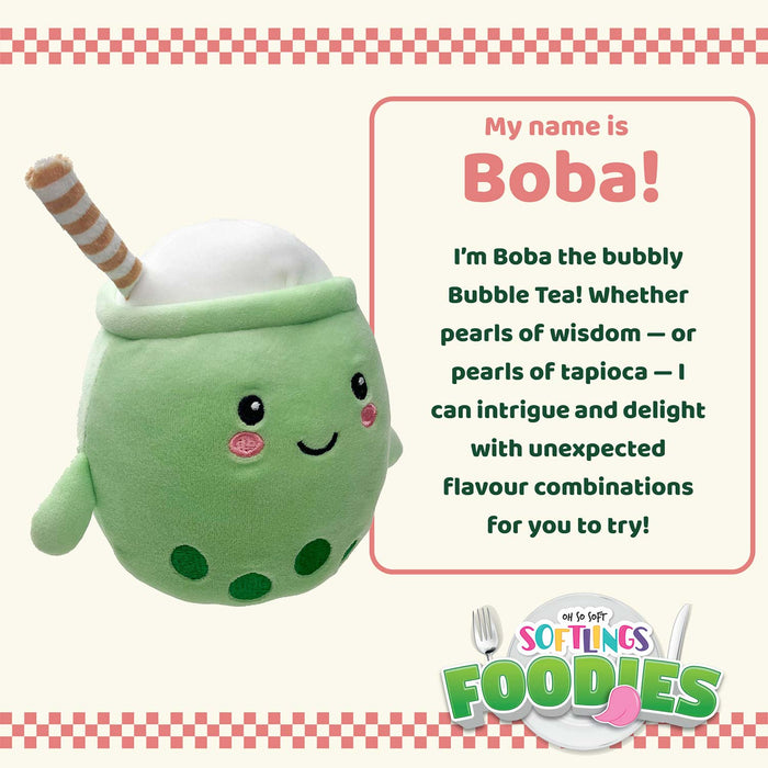 Bubble Tea Soft Toy Food Drink Themed Cute Plush Cuddly 27cm Multi-Coloured