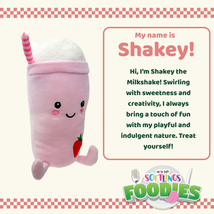 Milkshake Soft Toy Food Drink Themed Cute Plush Cuddly 27cm Multi-Coloured