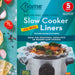 Pack Of 5 Slow Cooker Liners In Hanging Card