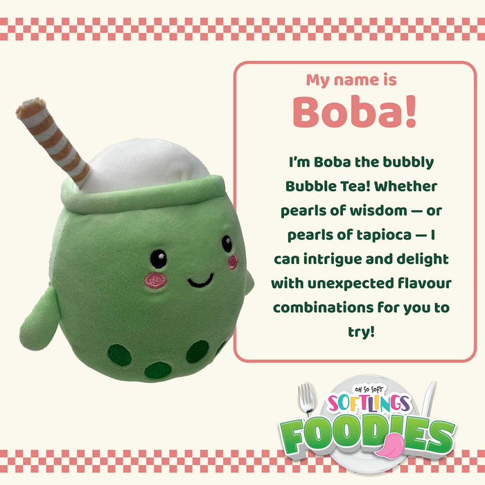 Tea Boba Tea Soft Toy Food Themed Cute Plush Cuddly Fluffy 16cm Multi-Coloured