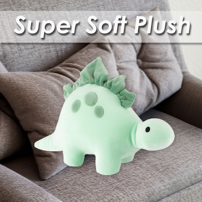Stegosauras Soft Toy Dinosaur Plush Cuddly Soft Fluffy Plushie Dino 23cm Green