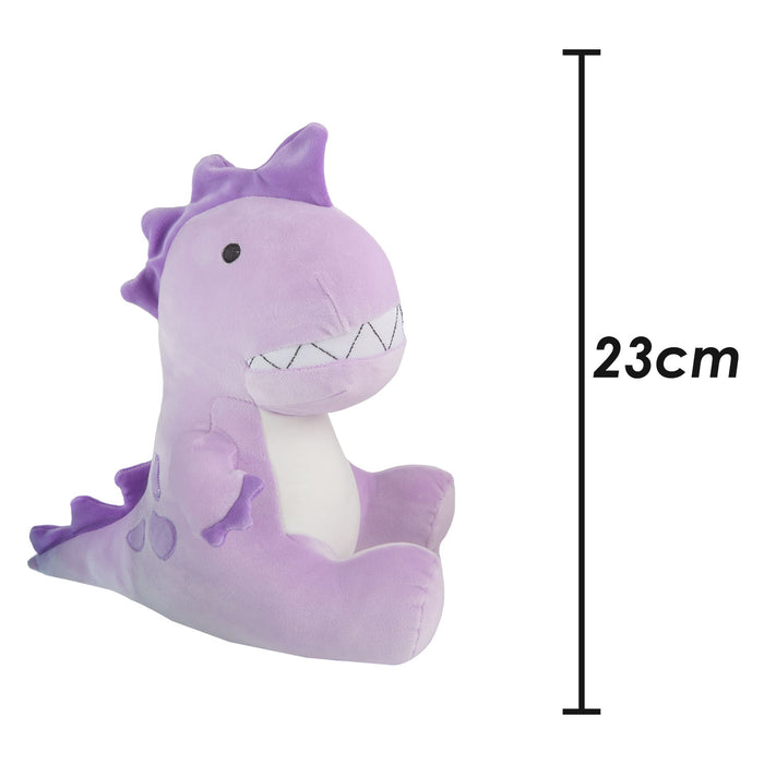 T Rex Soft Toy Dinosaur Plush Cuddly Soft Fluffy Plushie Dino 23cm Purple