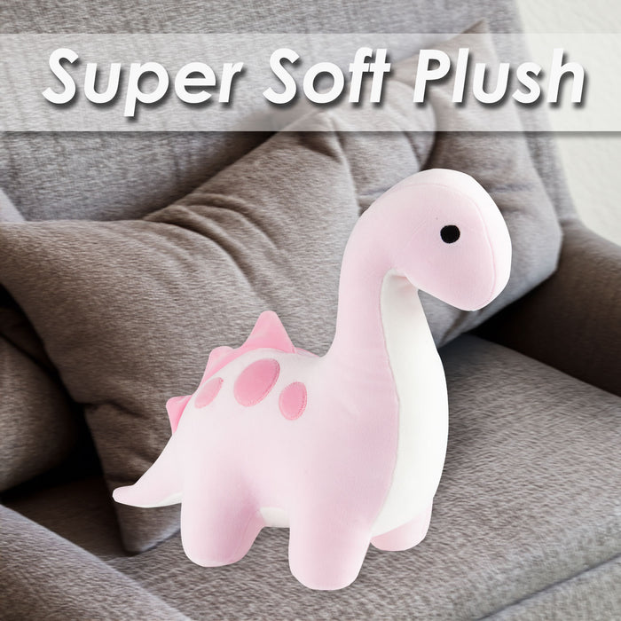 Diplodocus Soft Toy Dinosaur Plush Cuddly Soft Fluffy Plushie Dino 23cm Pink