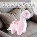 Diplodocus Soft Toy Dinosaur Plush Cuddly Soft Fluffy Plushie Dino 23cm Pink