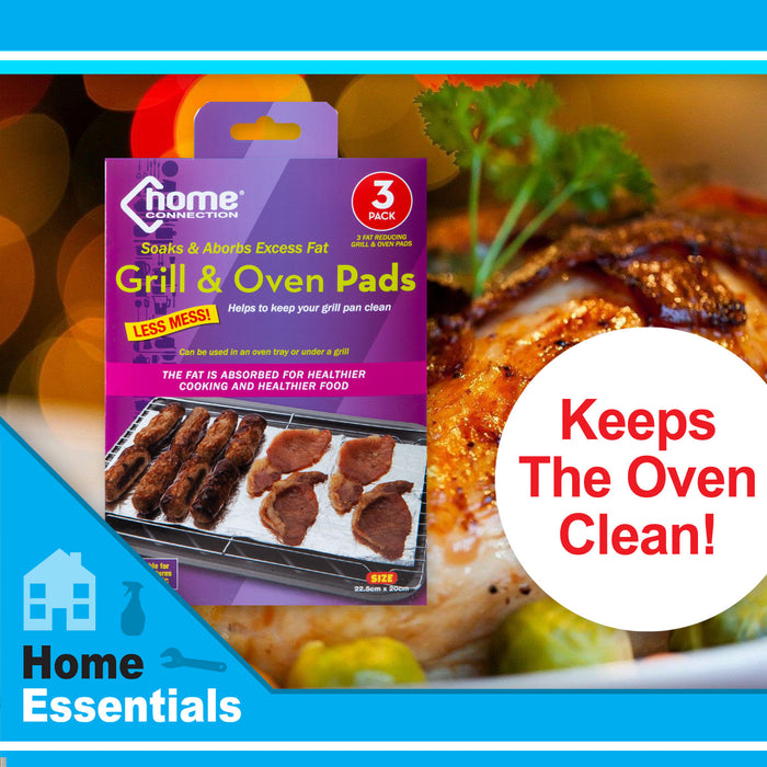 Grill & Oven Absorbing Pads Fat Reducing Sheets - Home Connection (3