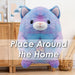 Cat Soft Toy Glitter Star Belly Plush Fluffy Kitty Plushie Blue