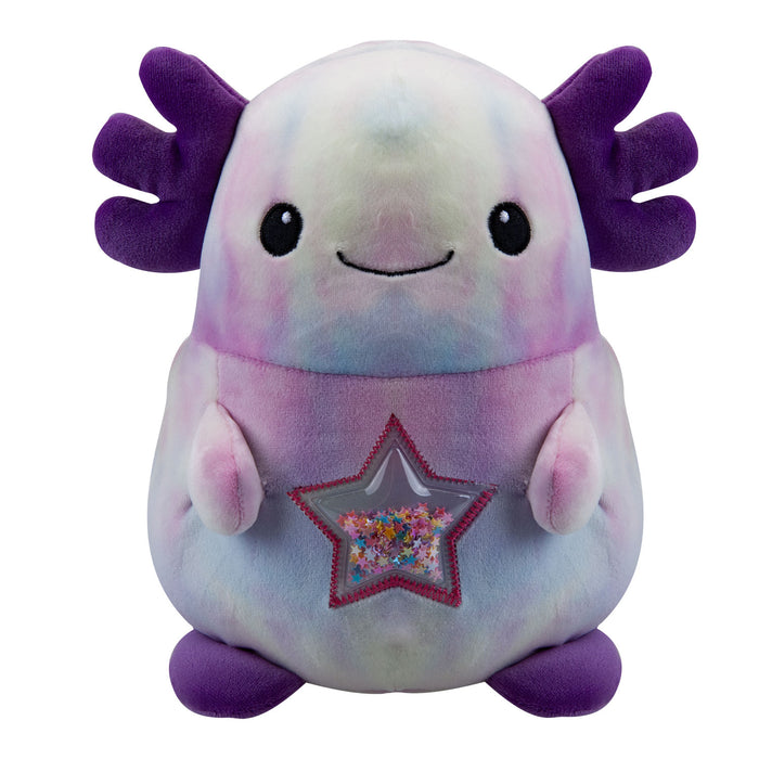 Axolotl Soft Toy Glitter Star Belly Plush Cuddly Fluffy Plushie 30cm Purple