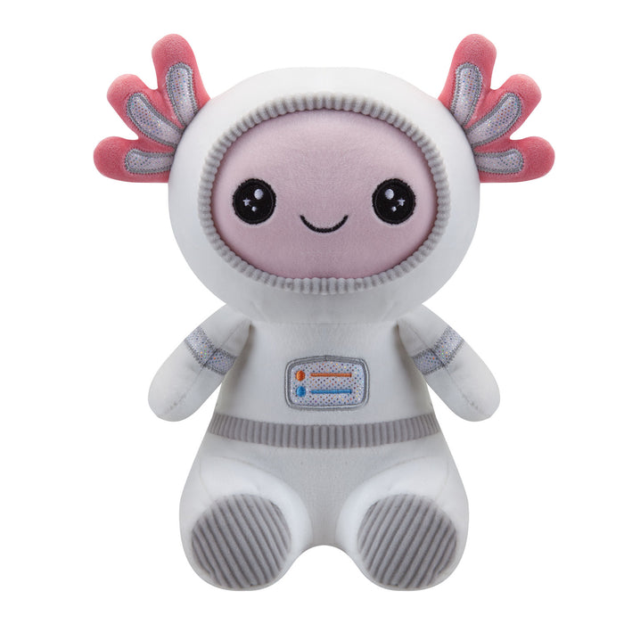 Axolotl Soft Toy Astronaut Plush Cute Fluffy Plushie White