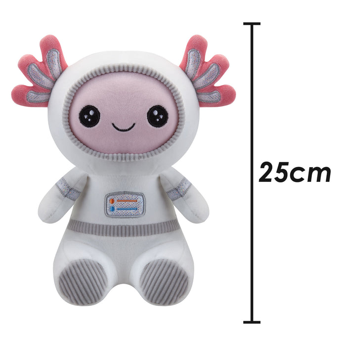 Axolotl Soft Toy Astronaut Plush Cute Cuddly Fluffy Soft Plushie 25cm White