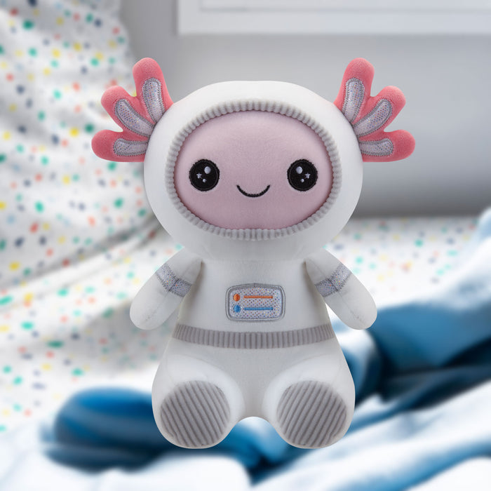 Axolotl Soft Toy Astronaut Plush Cute Fluffy Plushie White
