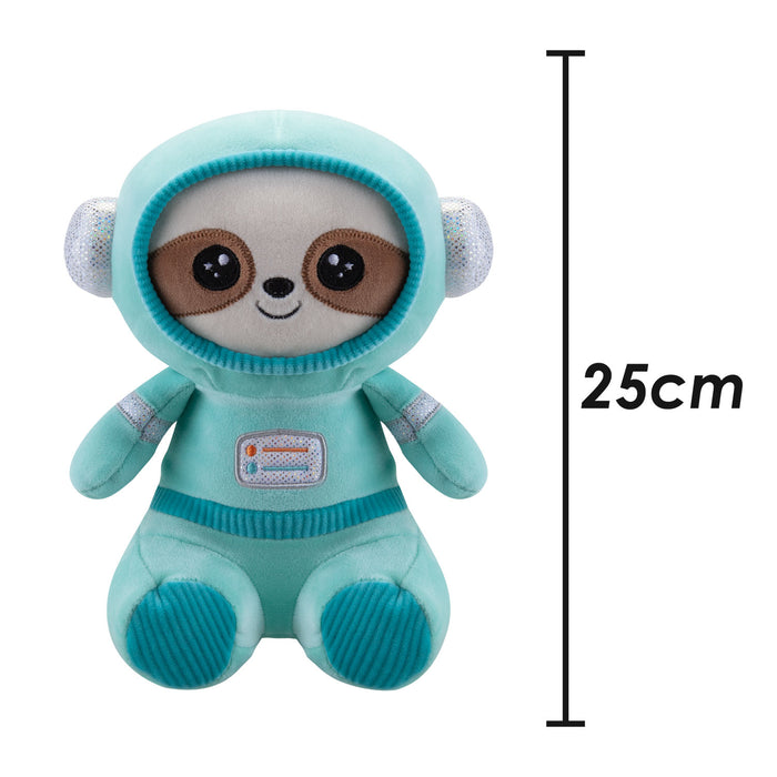 Sloth Soft Toy Astronaut Plush Cute Cuddly Fluffy Soft Plushie 25cm Blue