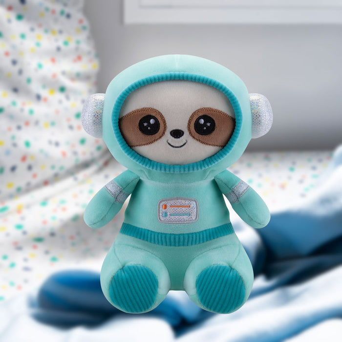 Sloth Soft Toy Astronaut Plush Cute Fluffy Plushie Blue