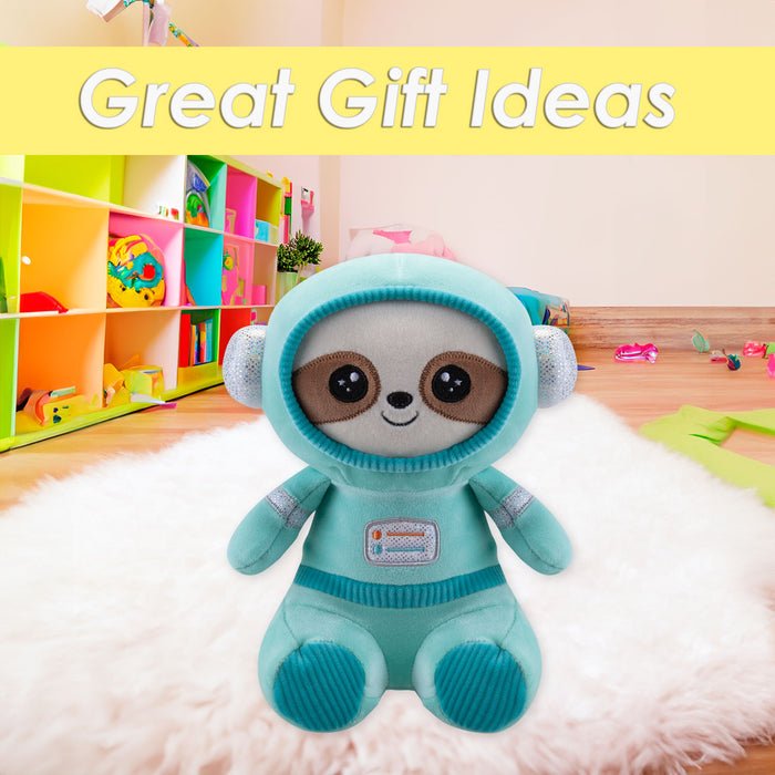 Sloth Soft Toy Astronaut Plush Cute Fluffy Plushie Blue