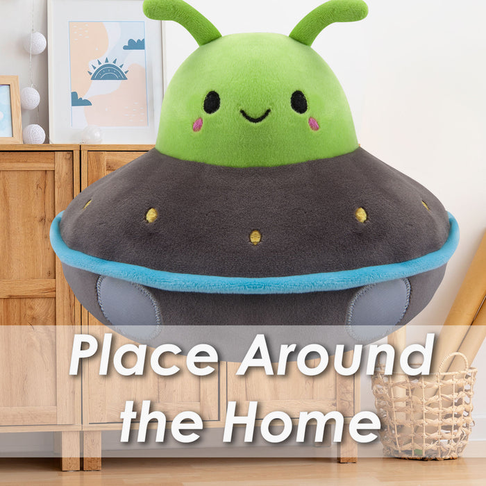 UFO Green Soft Toy Space Ship Plush Fluffy Plushie