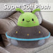 UFO Green Soft Toy UFO Space Ship Plush Cuddly Fluffy Soft Plushie 35cm Green