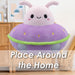 UFO Pink Soft Toy Space Ship Plush Fluffy Plushie