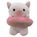 Pig Soft Toy Donut Animal Food Plush Cuddly Soft Furry Fluffy 18cm Pink