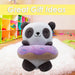 Panda Soft Toy Donut Animal Food Plush Cuddly Soft Furry Fluffy 18cm White