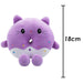 Cat Donut Soft Toy Animal Food Plush Cuddly Soft Furry Fluffy 18cm Purple