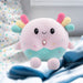 Axolotl Donut Soft Toy Animal Food Plush Cuddly Soft Furry Fluffy 18cm Pink