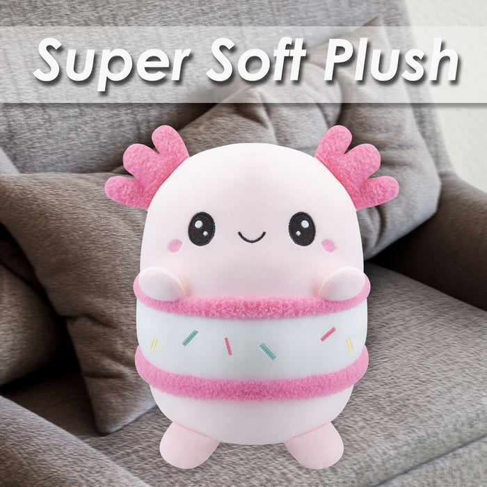 Axolotl S'More Soft Toy Animal Food Plush Cuddly Marshmallow Fluffy 28cm Pink