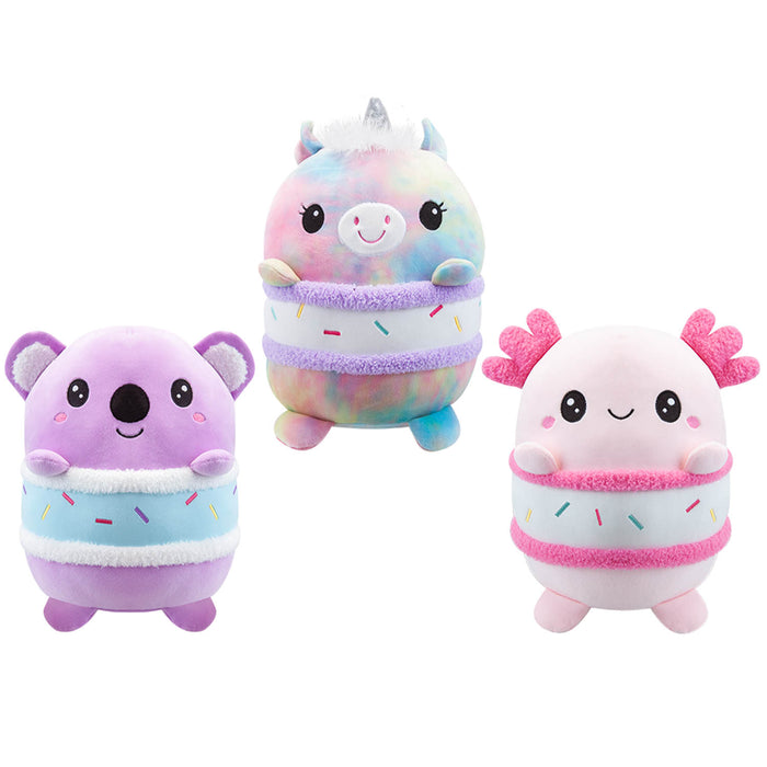 Axolotl S'More Soft Toy Animal Food Plush Cuddly Marshmallow Fluffy 28cm Pink