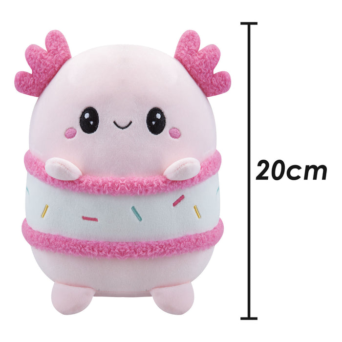 Axolotl S'More Soft Toy Animal Food Plush Cuddly Marshmallow Fluffy 20cm Pink