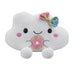 Cloud Soft Toy Holding Donut Plush Cuddly Soft Fluffy Furry Cute 32cm White