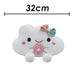 Cloud Soft Toy Holding Donut Plush Cuddly Soft Fluffy Furry Cute 32cm White