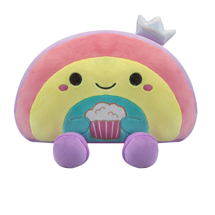 Rainbow Soft Toy Holding Popcorn Plush Cuddly Soft Cute 32cm Multi-Coloured