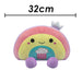 Rainbow Soft Toy Holding Popcorn Plush Cuddly Soft Cute 32cm Multi-Coloured