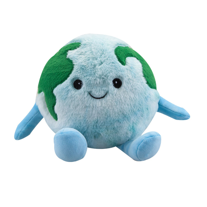 Earth Soft Toy Planet Solar System Plush Cuddly Soft Furry Fluffy 18cm Blue