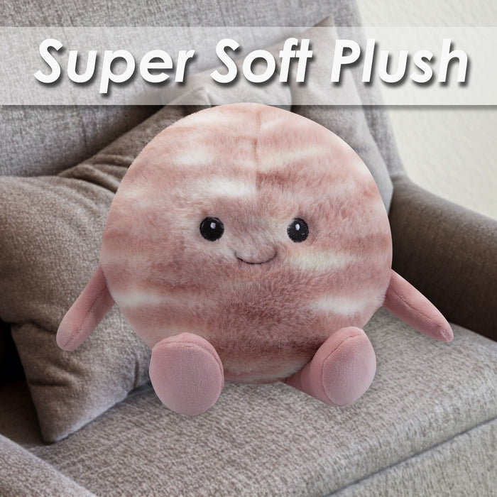 Mars Soft Toy Planet Solar System Plush Cuddly Soft Furry Fluffy 18cm Red