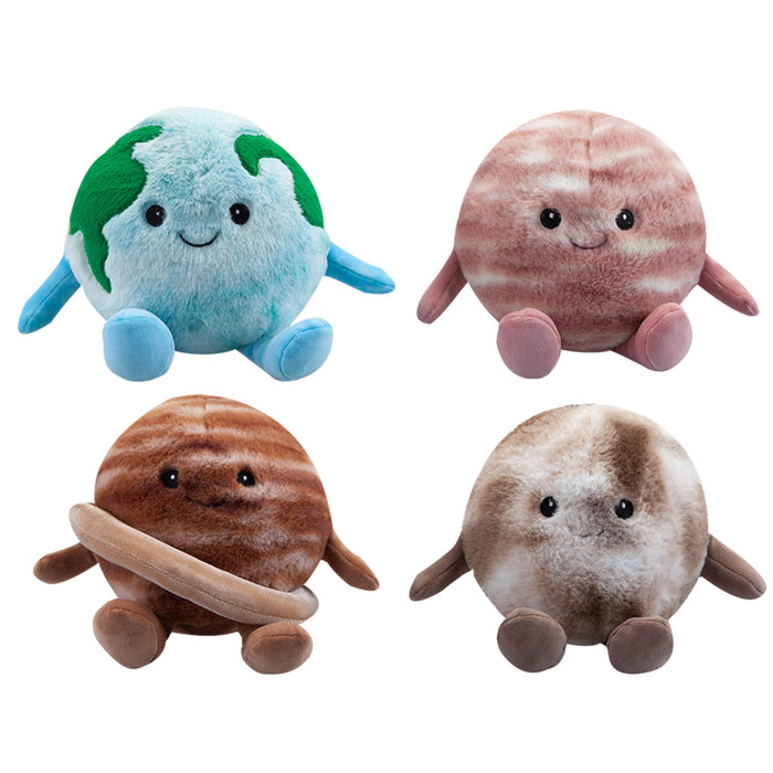 Saturn Soft Toy Planet Solar System Plush Cuddly Soft Furry Fluffy 18cm Brown